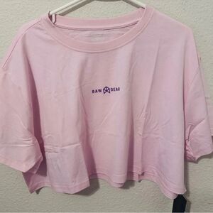 RawGear Crop top in soft pink-Size Medium NWT